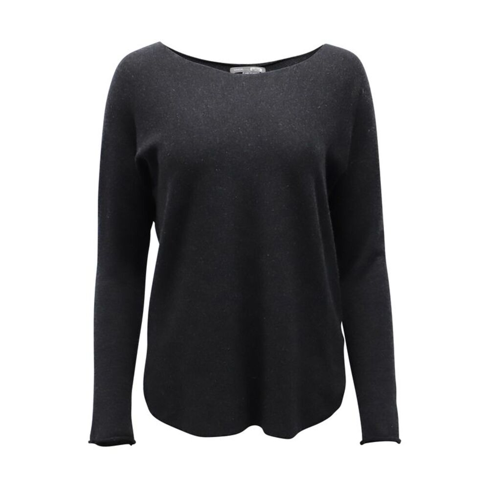 Vince Scoop Neck Sweater in Grey Cashmere